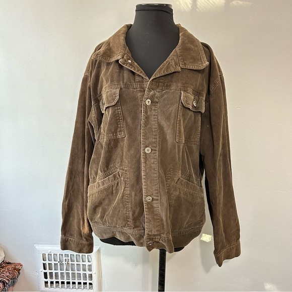 Vintage 90s Brown corduroy denim jacket, Aeropostale size XL